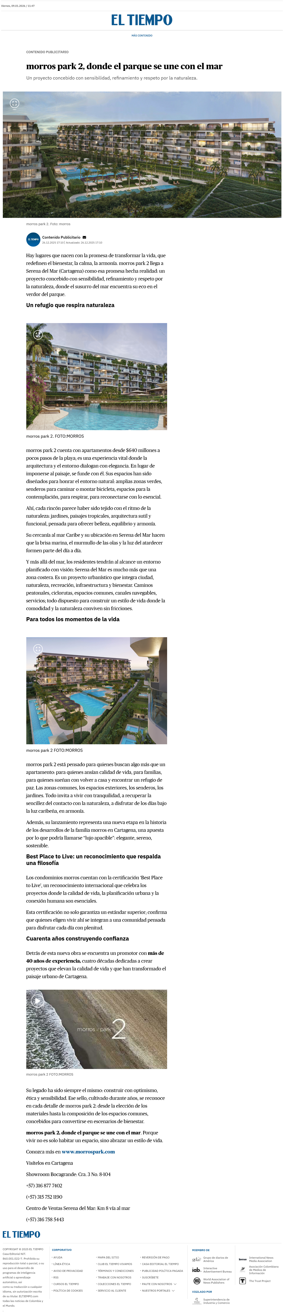 morros park 2, donde el parque se une con el mar